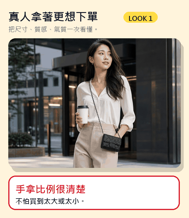 鏈條菱格小方包錢夾真人拿著更有購買感動圖